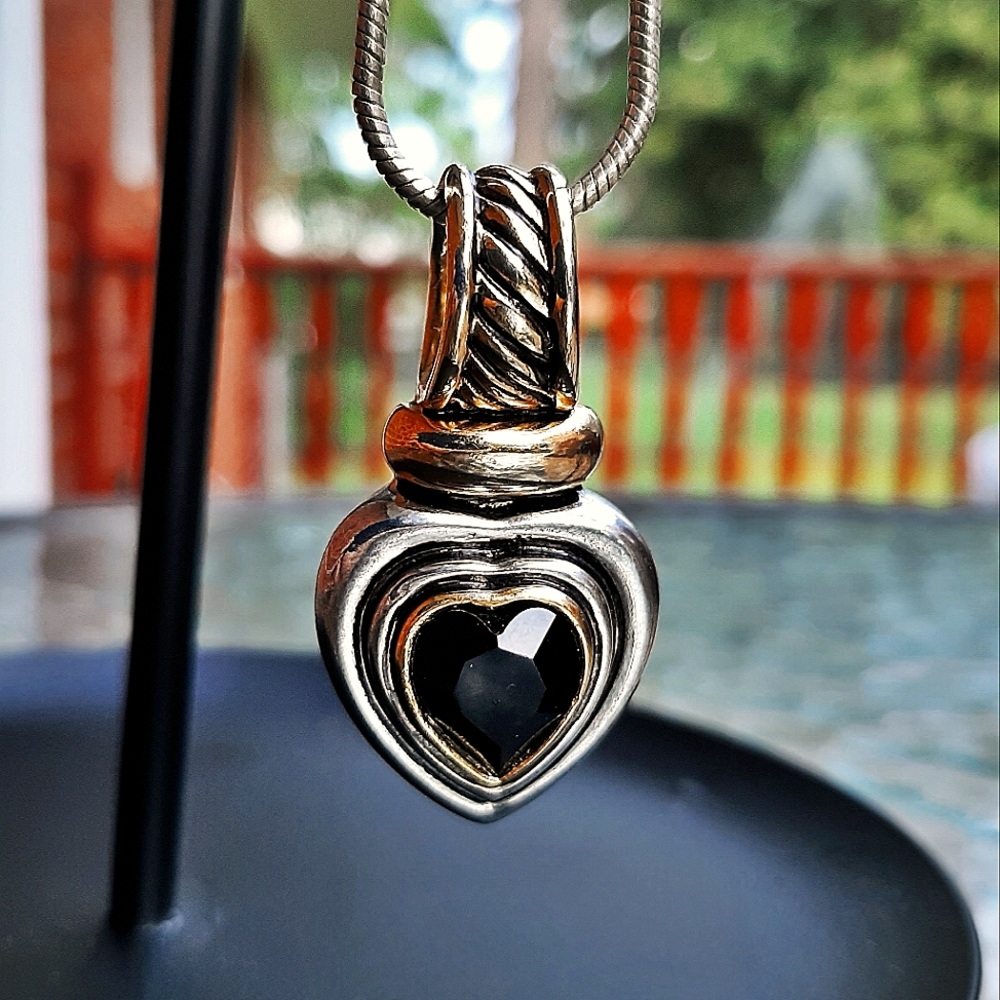 Vintage two-tone Heart Necklace